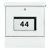 Solar-Briefkasten 'Malaga 4400 W' weiß 37,7 x 42 x 11,5 cm