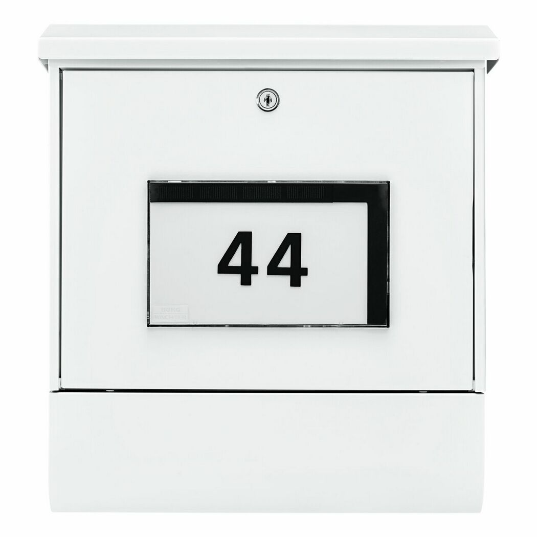 Solar-Briefkasten 'Malaga 4400 W' weiß 37,7 x 42 x 11,5 cm