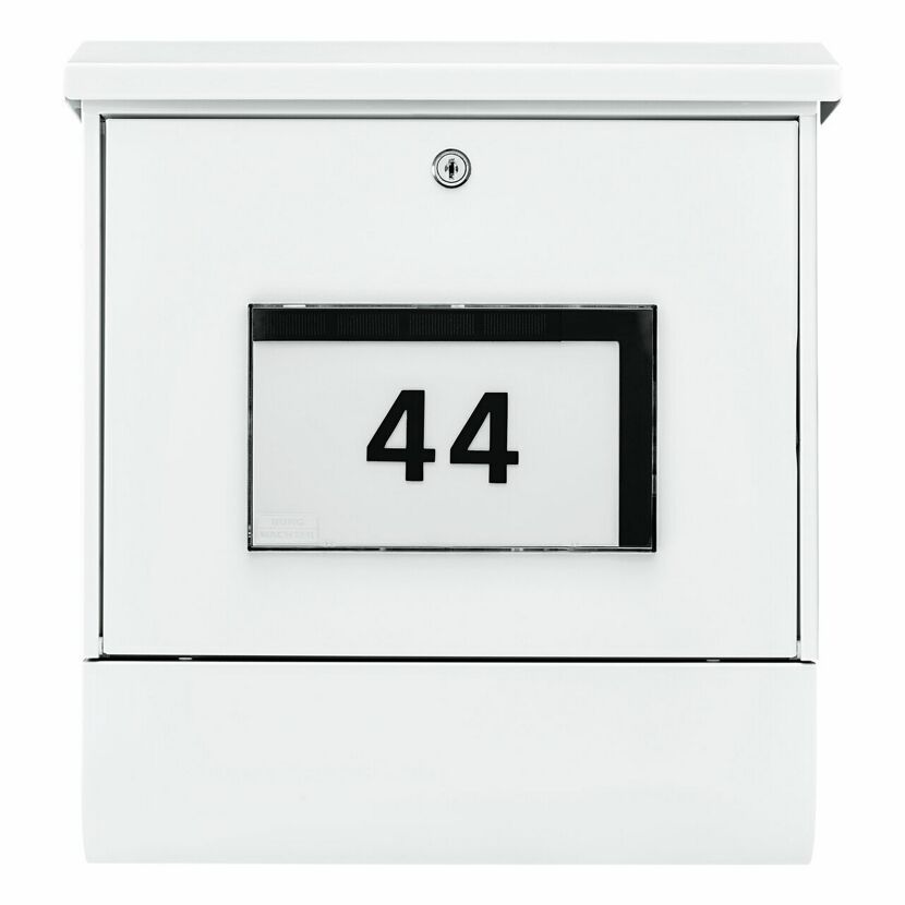 Solar-Briefkasten 'Malaga 4400 W' weiß 37,7 x 42 x 11,5 cm