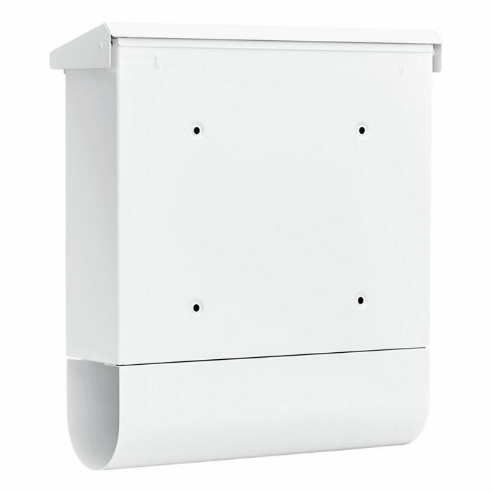 SolarBriefkasten 'Malaga 4400 W' weiß 37,7 x 42 x 11,5 cm