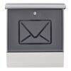 Briefkasten 'Lucenta' silbern/schwarz