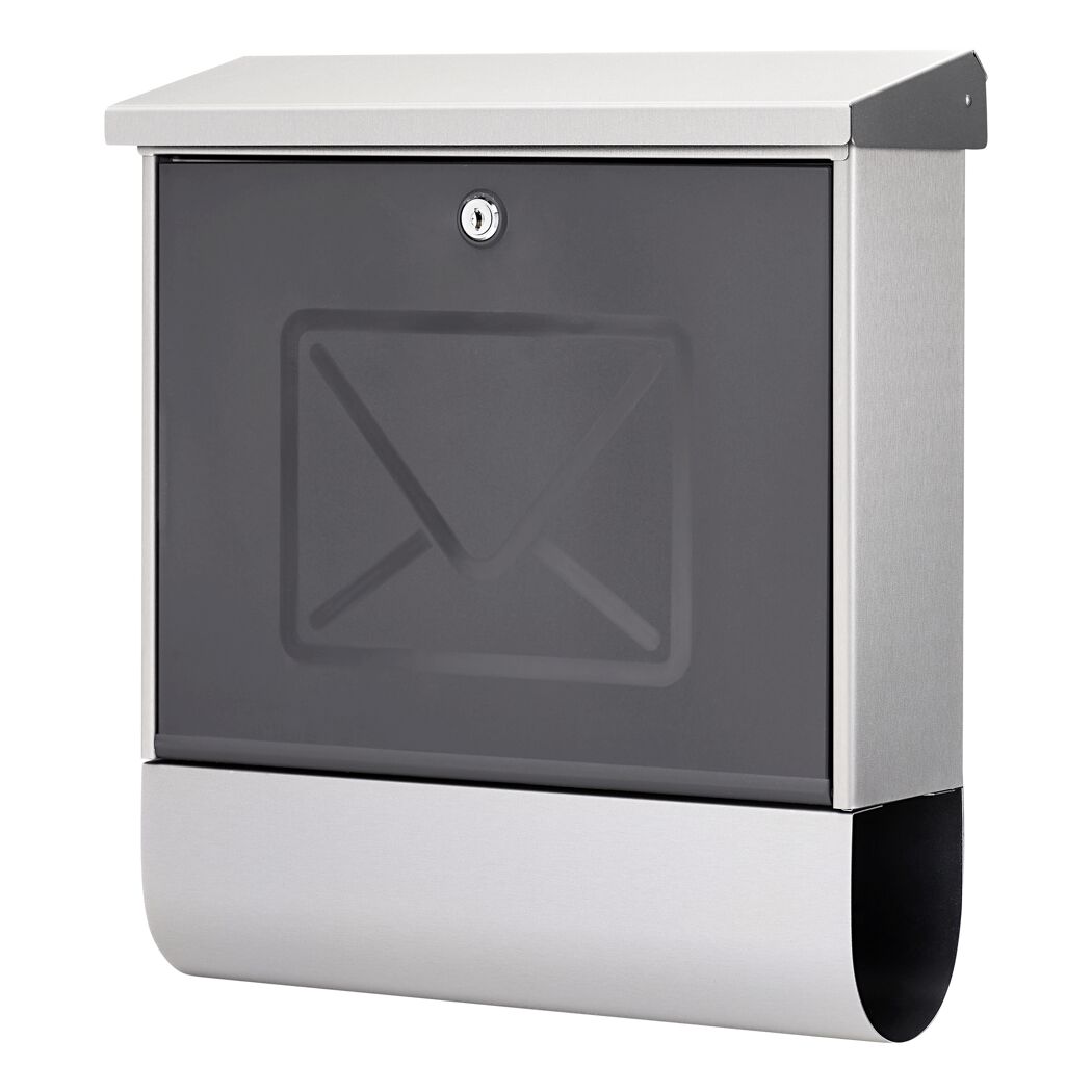 Briefkasten 'Lucenta' silbern/schwarz