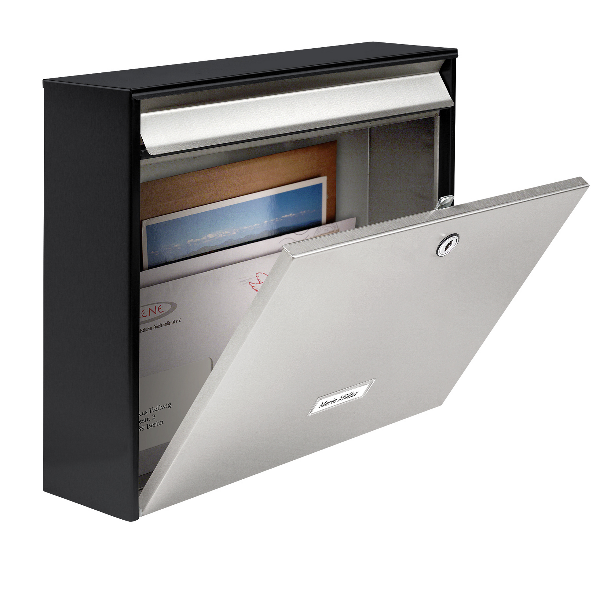 Burg-WÃ¤chter Briefkasten Black & Steel Oxford 6877 B+S Ç€
