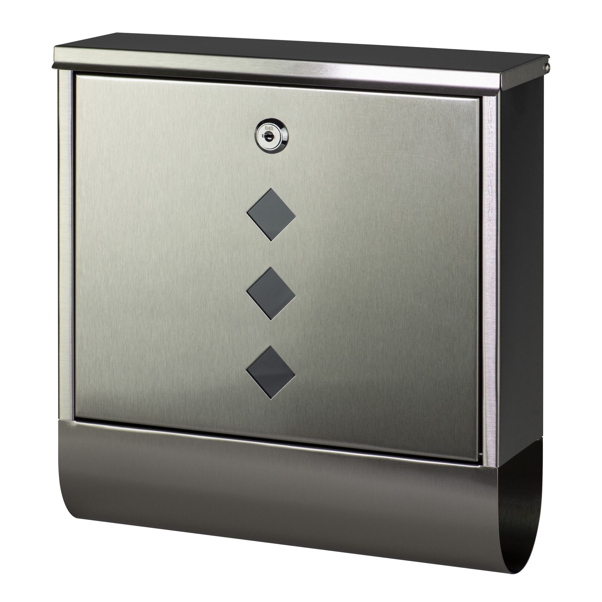 Briefkasten Square 6200Ni mit Zeitungsrolle