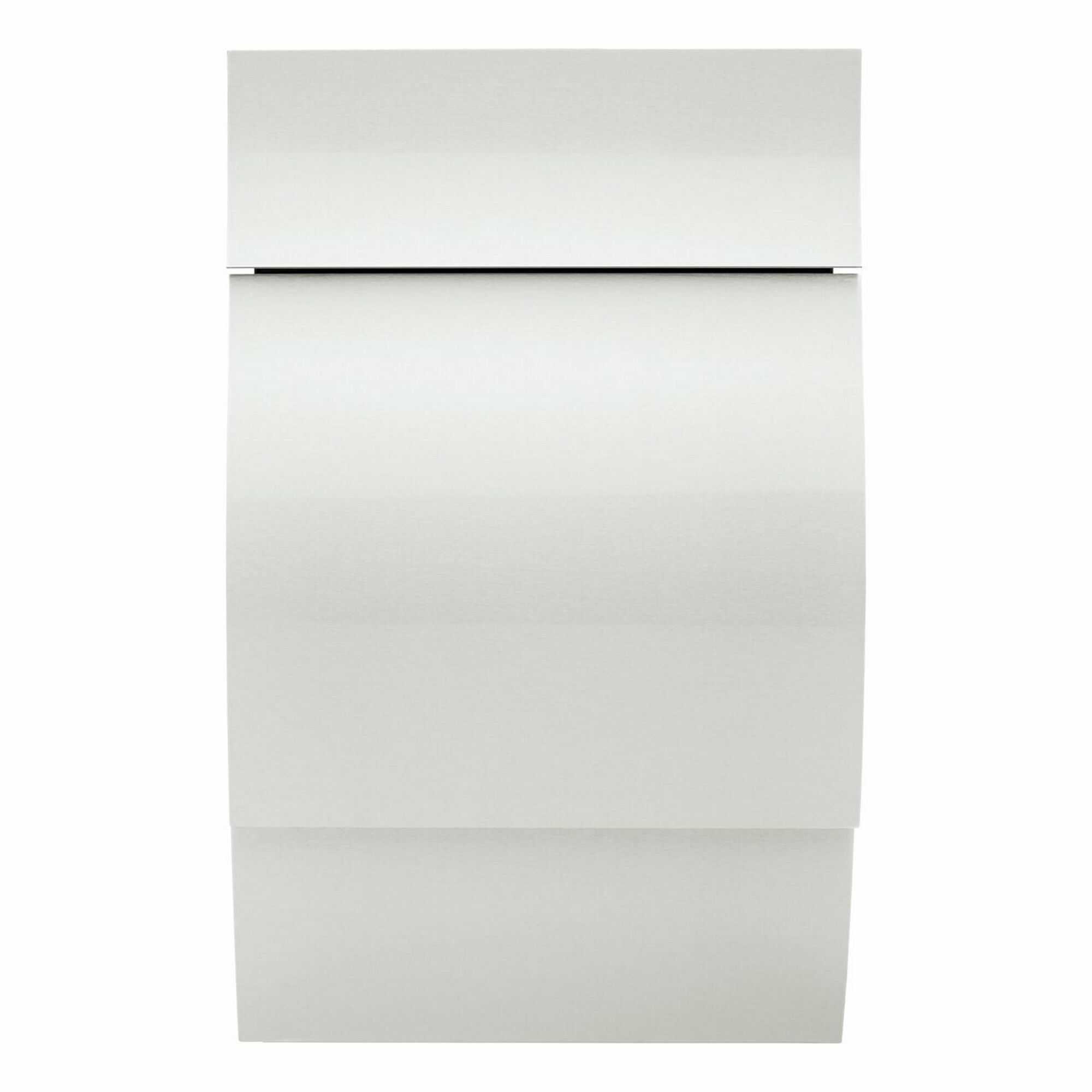 Weißer Briefkasten Opera aus Edelstahl.