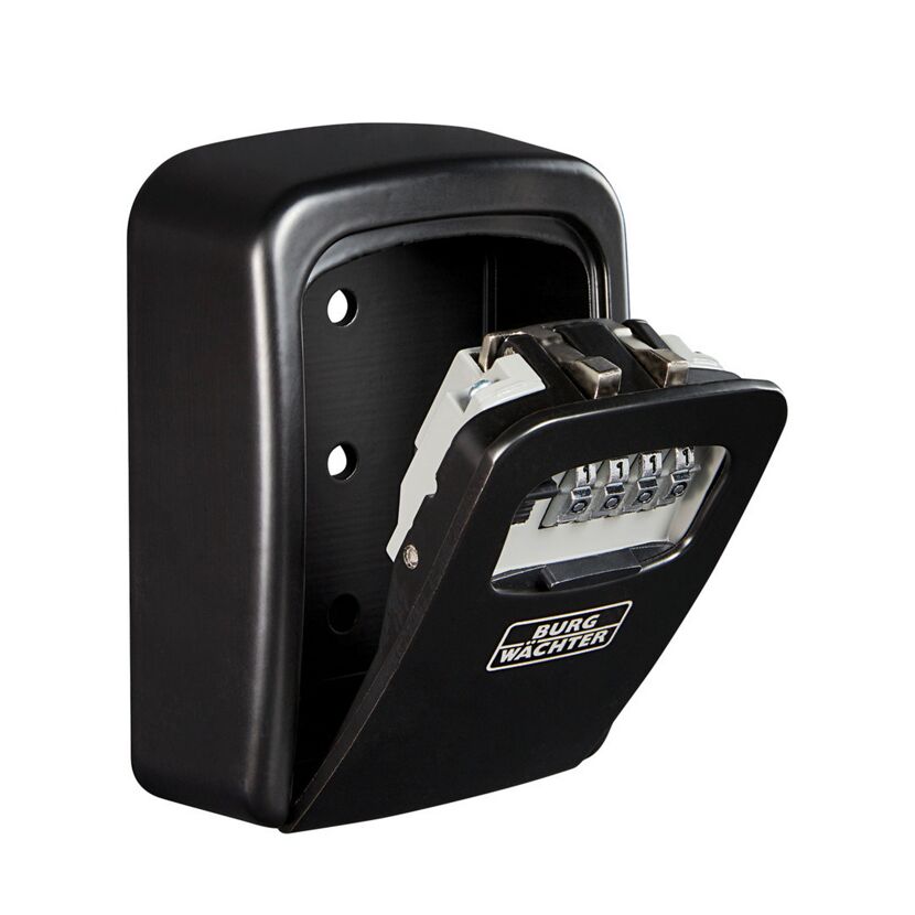 Schwarzer Schlüsselsafe mit Zahlencode