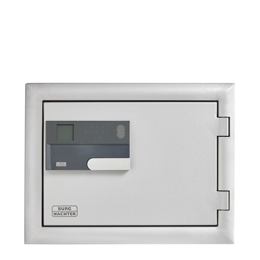 Grauer Safe mit Tastatur und Zahlenschloss