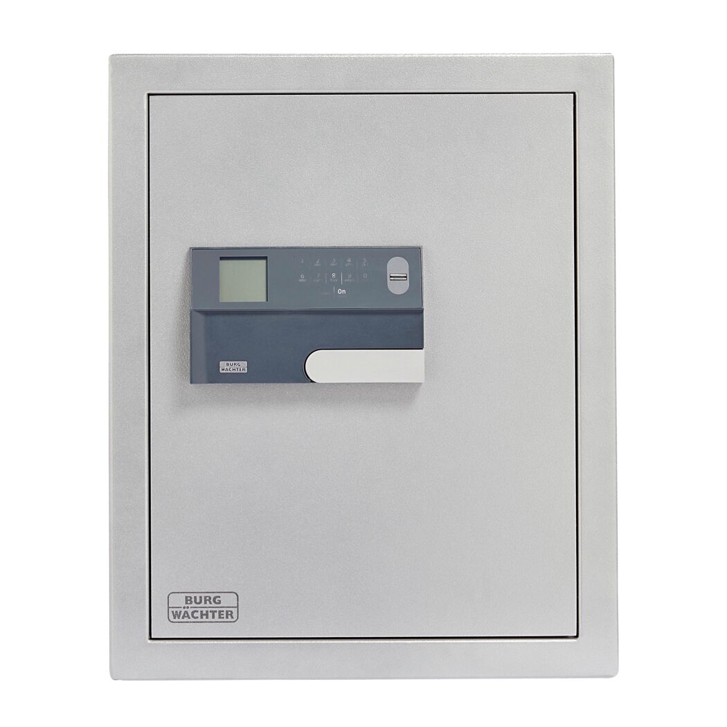 Grauer Safe mit elektronischem Zahlenschloss