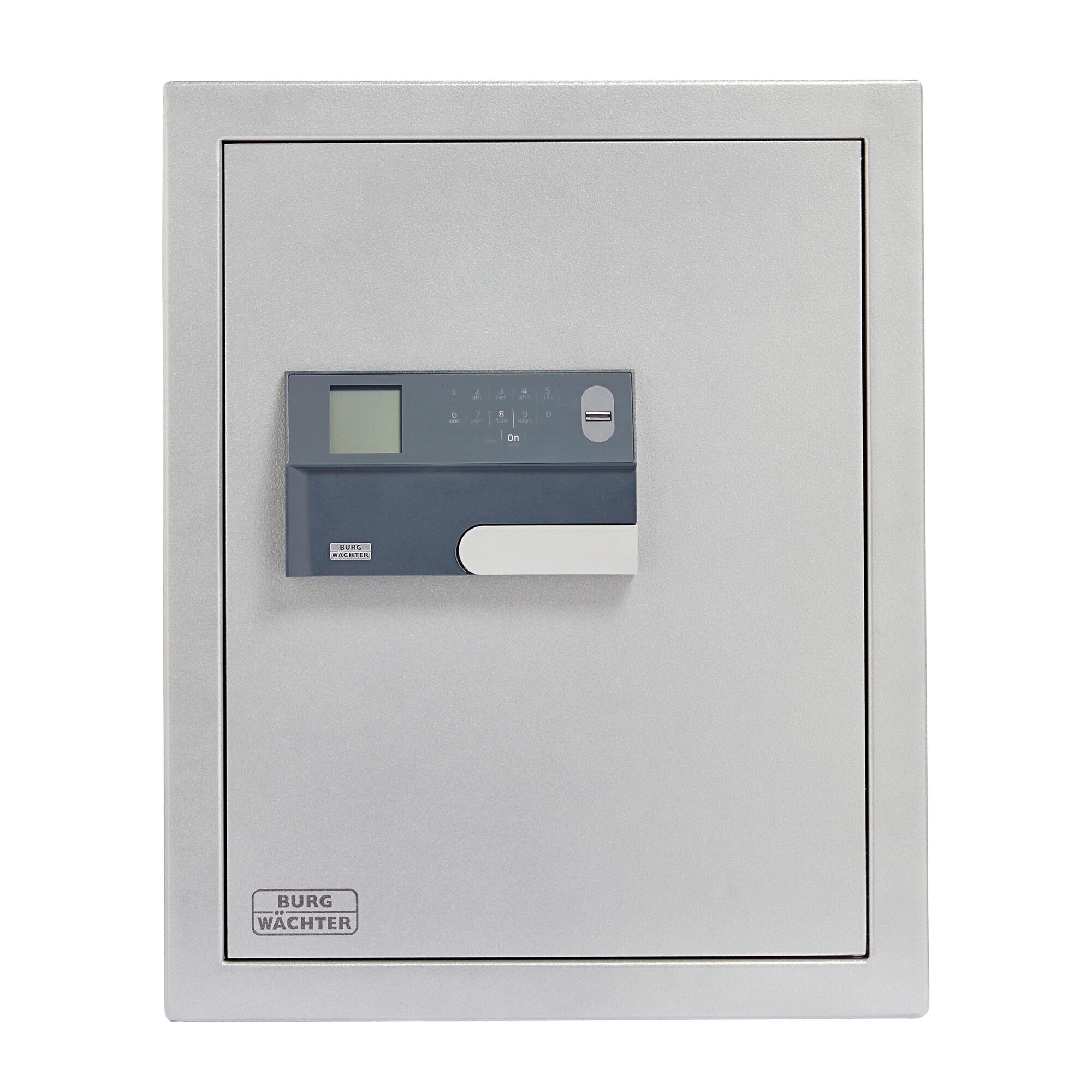 Grauer Safe mit elektronischem Zahlenschloss