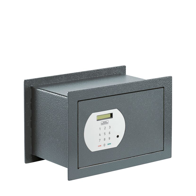 Grauer Safe mit Tastatur