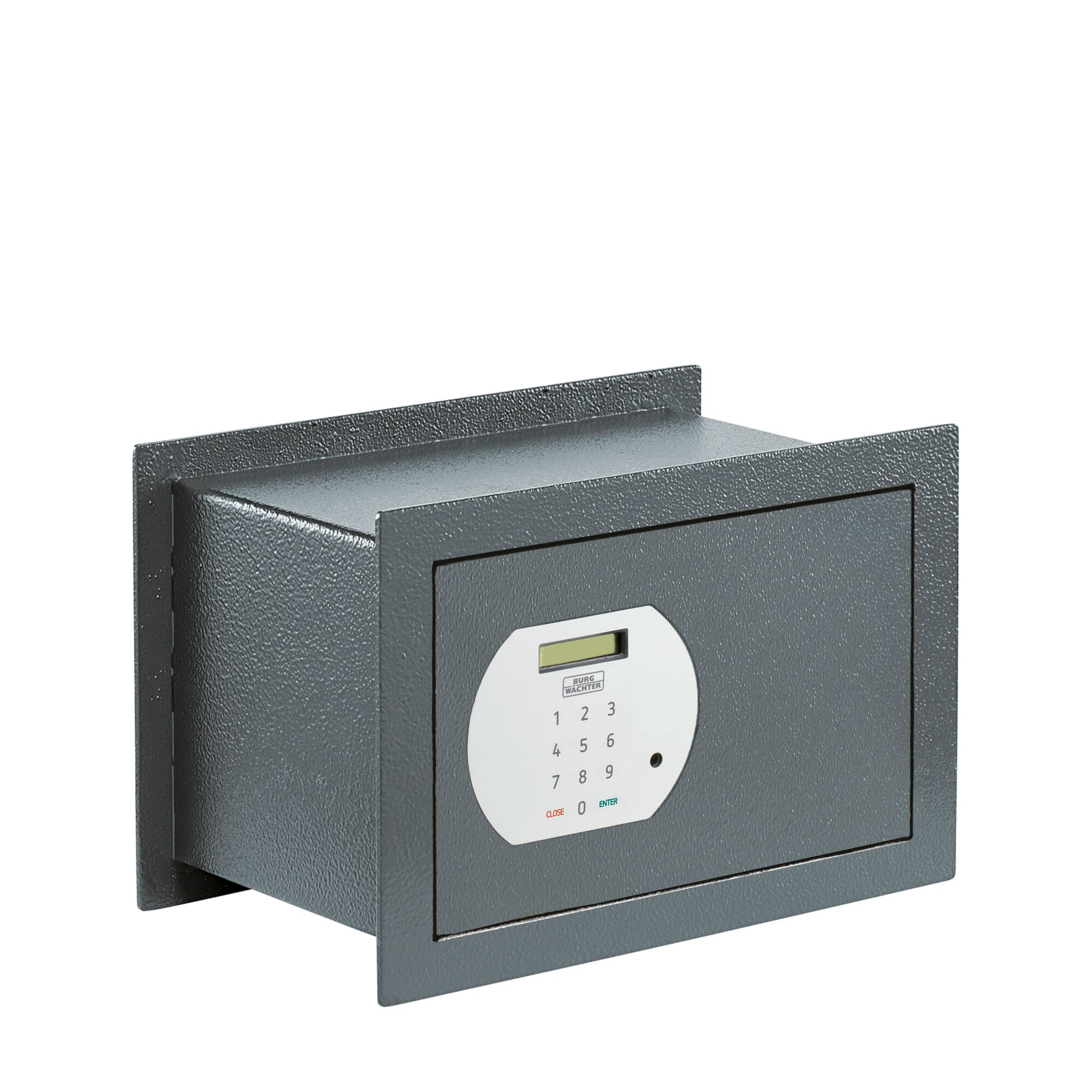Grauer Safe mit Tastatur