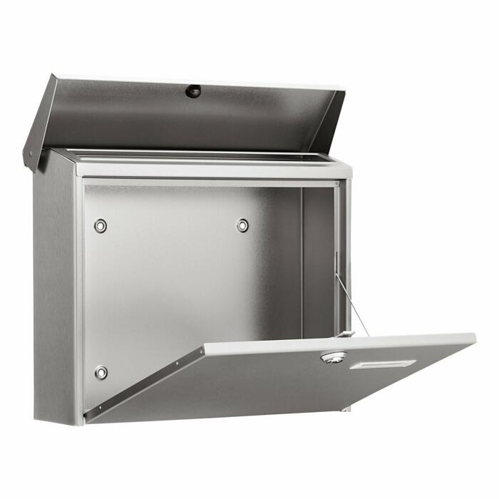 Briefkasten 'Amrum 3867 NI' edelstahlfarben 37,7 x 32 x 11,5 cm