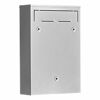 Silberner Stahl-Briefkasten Pocket 5871