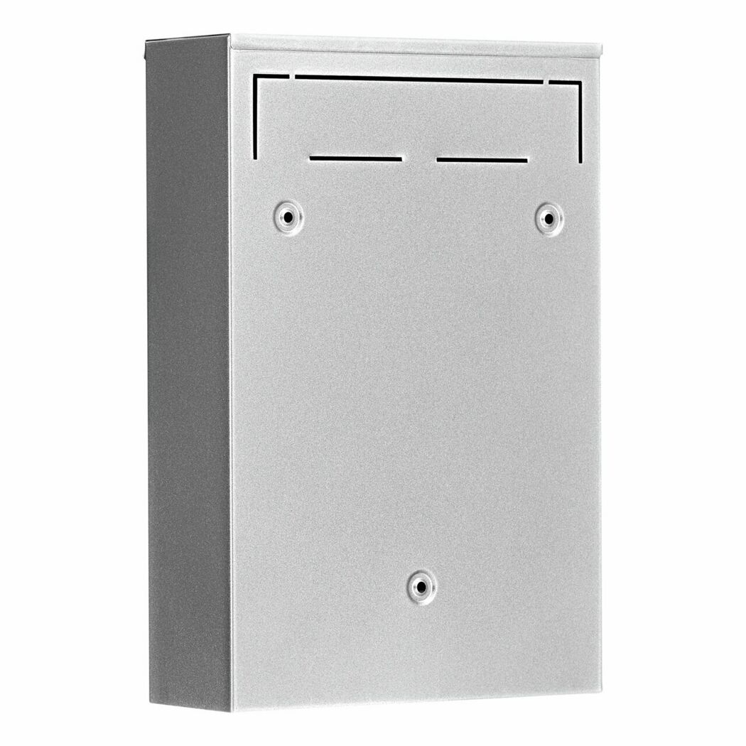 Silberner Stahl-Briefkasten Pocket 5871