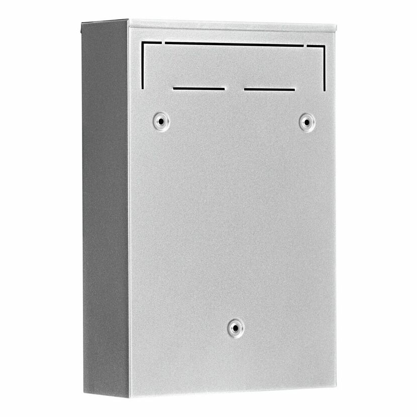 Silberner Stahl-Briefkasten Pocket 5871