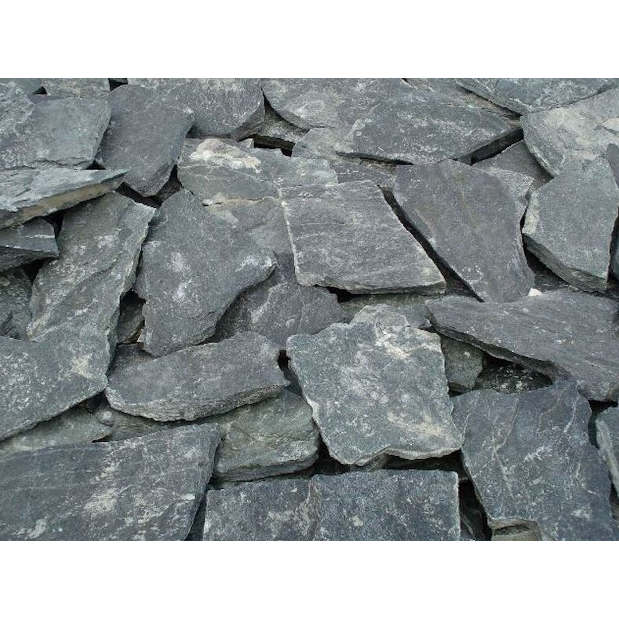 Polygonalplatte Stein anthrazit/weiß 40 x 29 x 1 cm