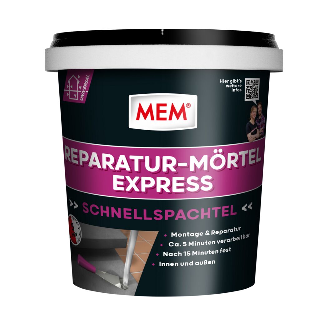 MEM Reparaturmörtel Express mit Spachtel