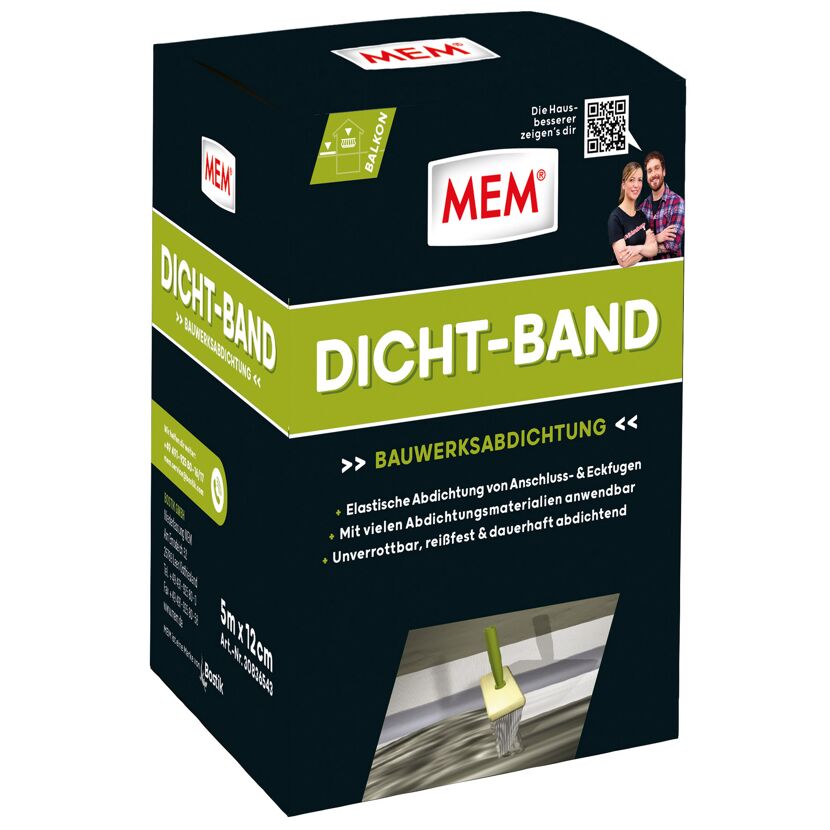 MEM Dicht-Band, 5 m x 12 cm, mit Pinsel
