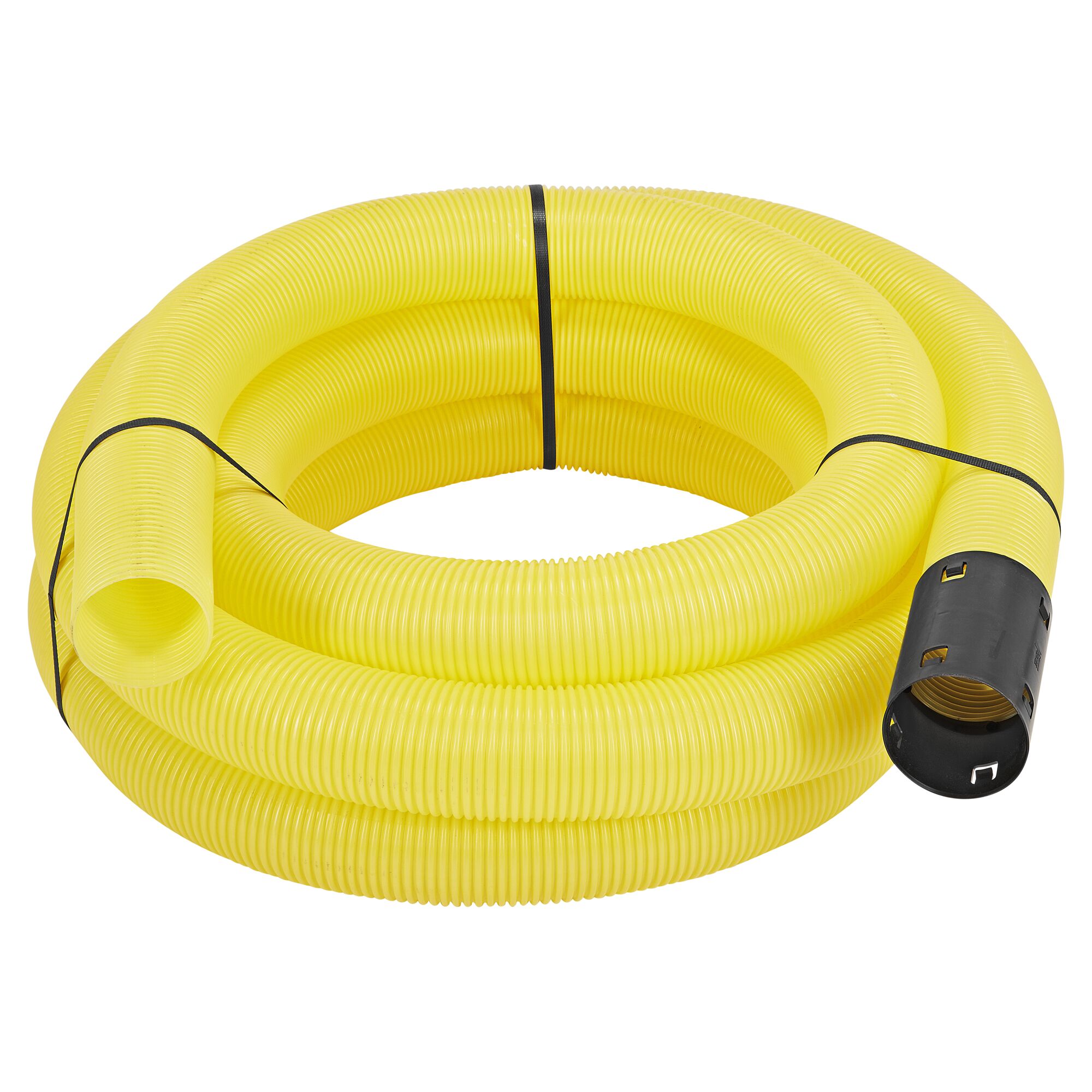 Gelbes PVC Wellrohr DN 100, 10 m Rolle, ungelocht