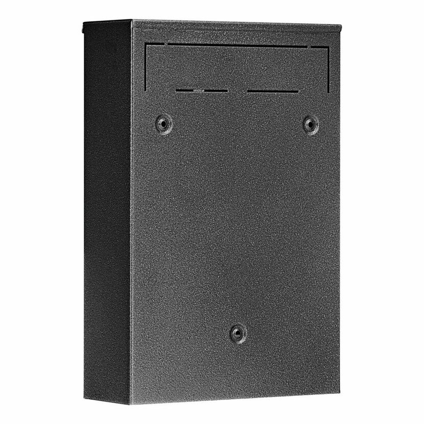 Schwarzer Stahl-Briefkasten Pocket 5871