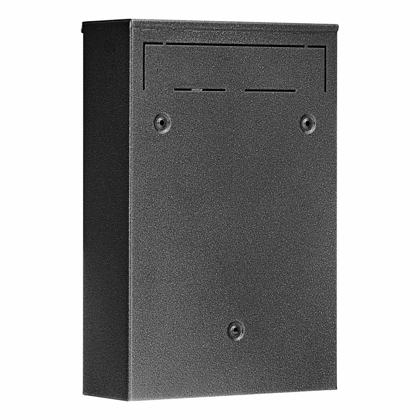 Schwarzer Stahl-Briefkasten Pocket 5871