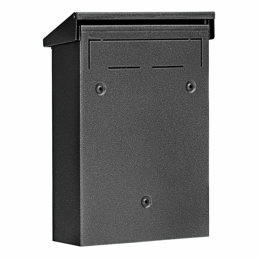 Grauer Stahl-Briefkasten Daily 5861