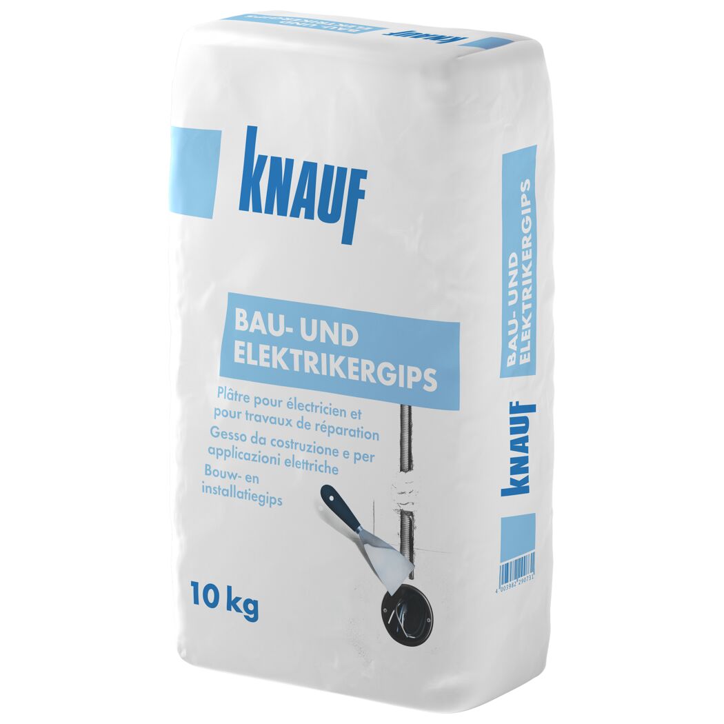 Knauf Bau- und Elektrikergips, 10 kg Sack