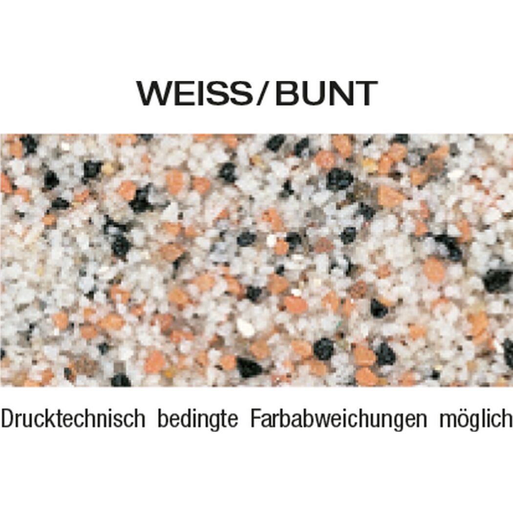 Buntsteinputz weiß-bunt