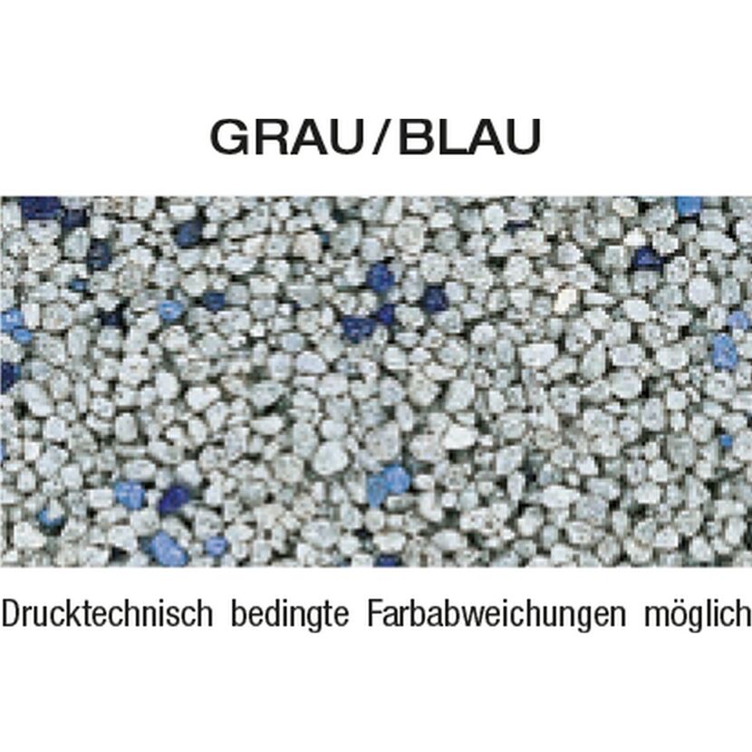 Grau-blauer Buntsteinputz