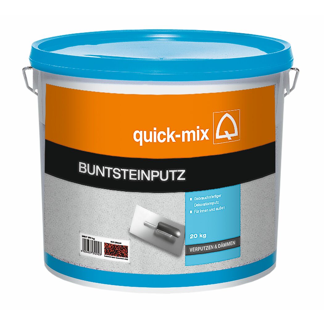 Eimer Quick-Mix Buntsteinputz mit Kelle