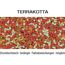 Buntsteinputz in Terrakotta