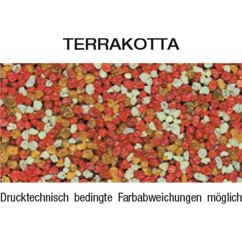 Buntsteinputz in Terrakotta