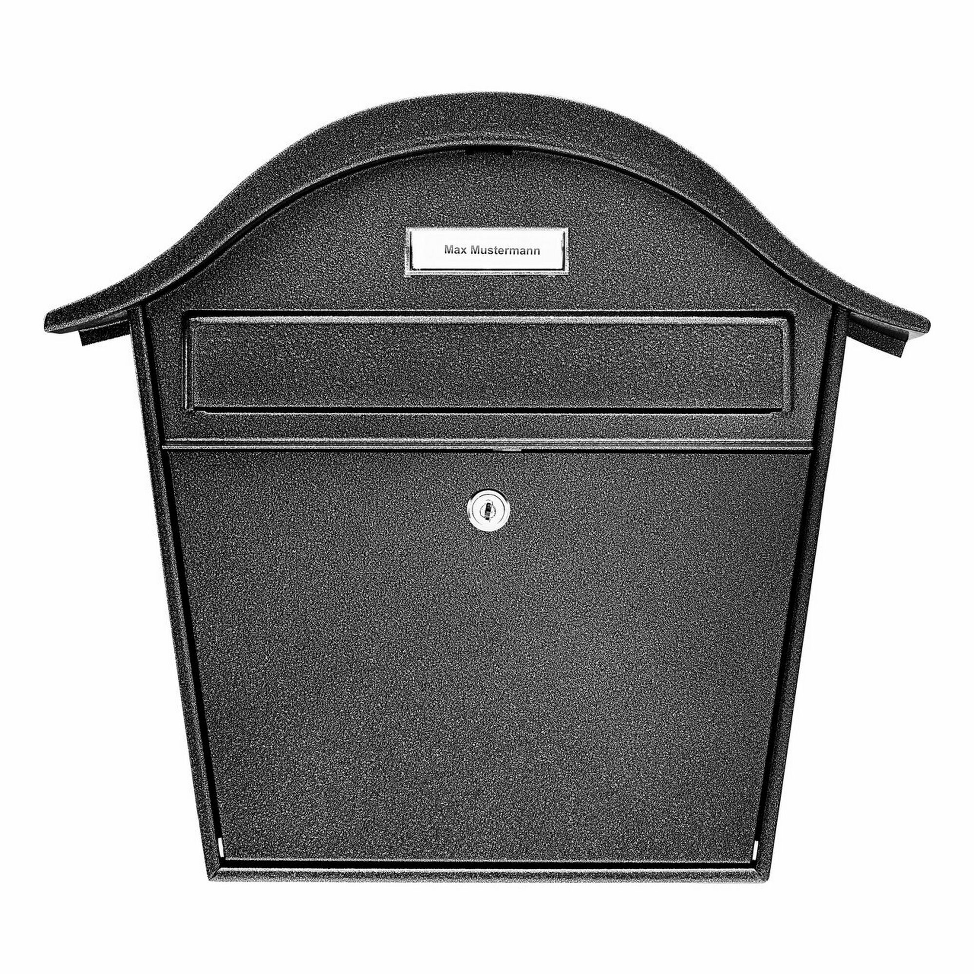 Schwarzer Stahl-Briefkasten Holiday 5842