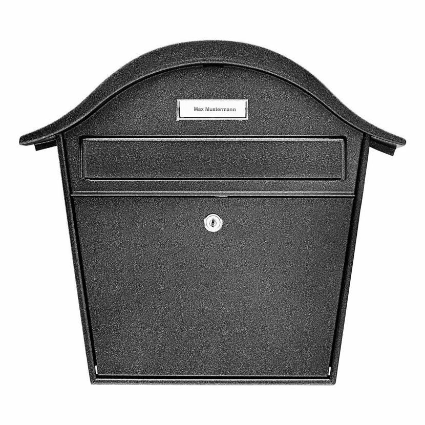 Schwarzer Stahl-Briefkasten Holiday 5842