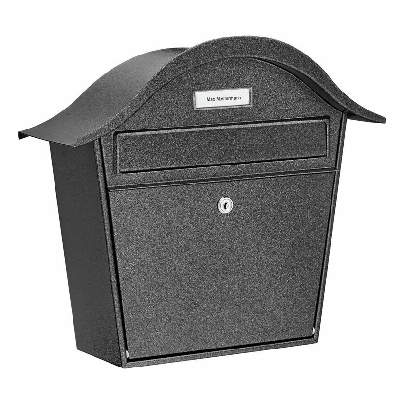 Schwarzer Stahl-Briefkasten Holiday 5842
