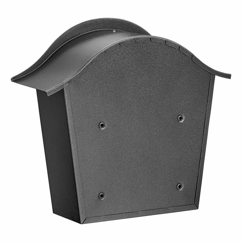 Rückseite des schwarzen Briefkastens Holiday