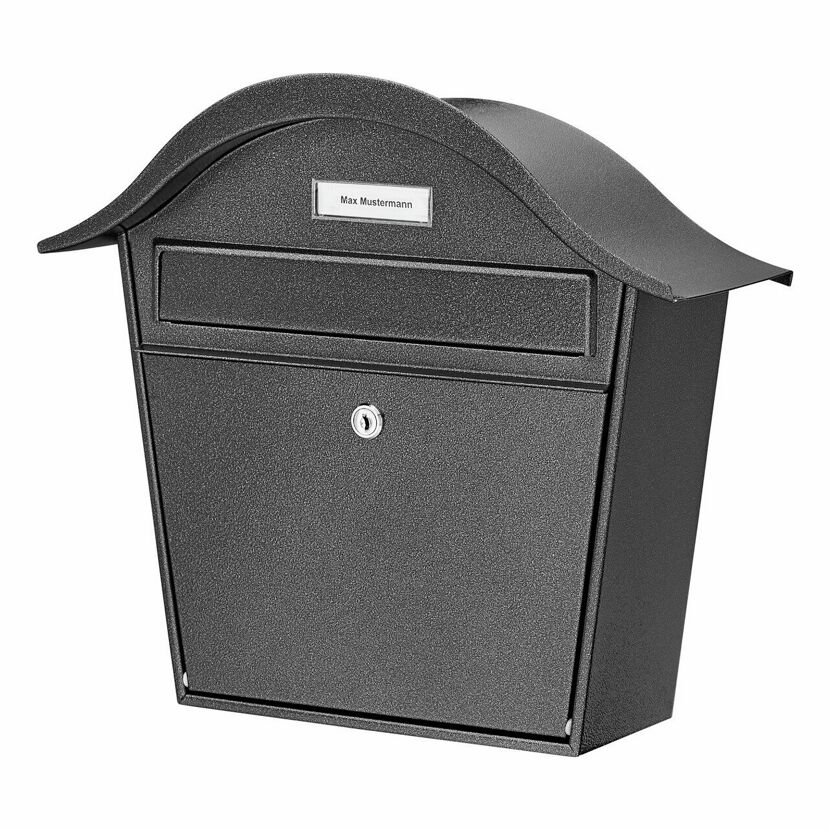 Schwarzer Stahl-Briefkasten Holiday 5842