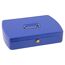 Blaue Geldkassette mit Schlüssel