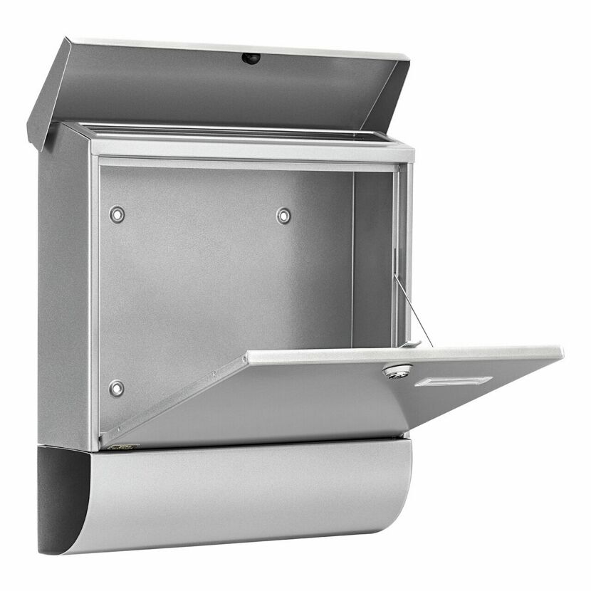 Briefkasten 'Vario 86720 SI' silbern 37,7 x 42 x 11,5 cm