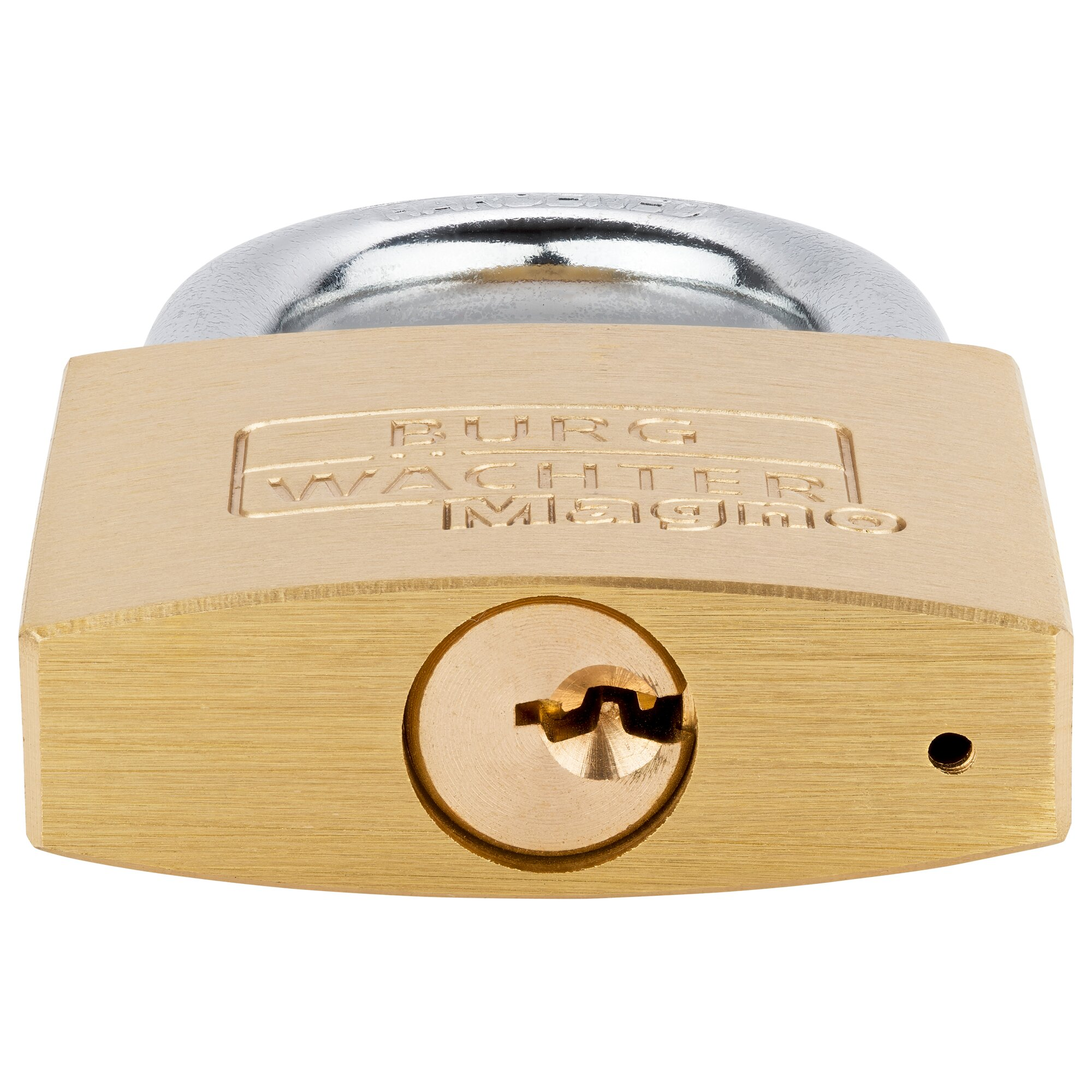 Zylinder-Vorhangschloss '400 E Magno 50/2 SB' messingfarben 5 cm