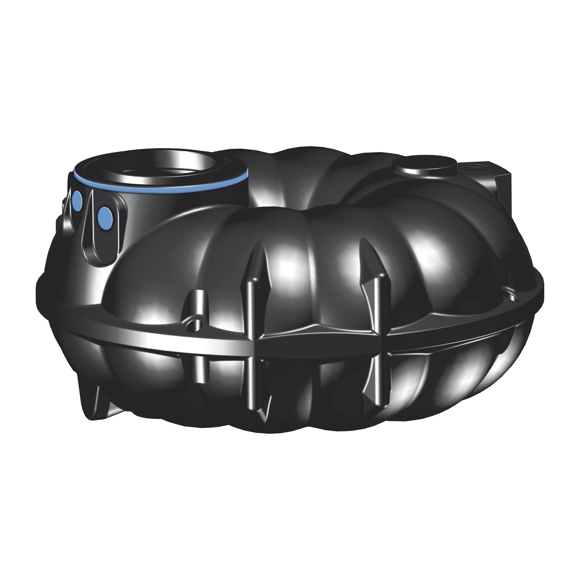 Schwarzer NEO Flachtank 3000 Liter