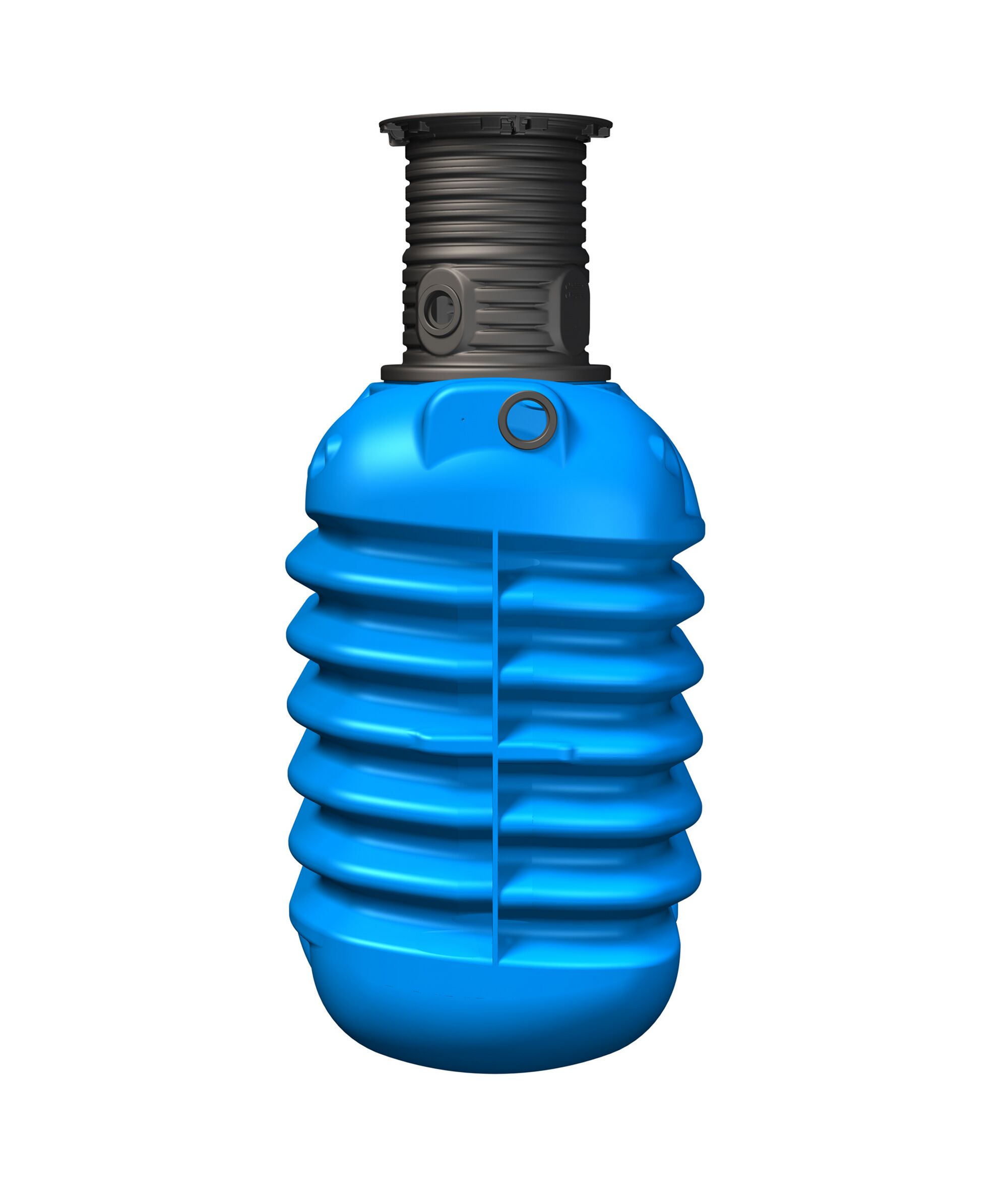 Blauer Erdtank Modularis mit Schachtverlängerung