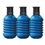 Drei blaue Erdtanks nebeneinander