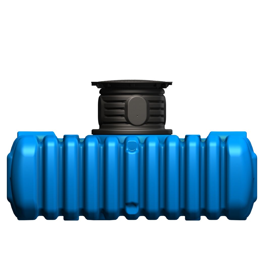Blauer Flachtank mit Domschacht