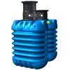 Zwei blaue Erdtanks Modularis mit Schächten