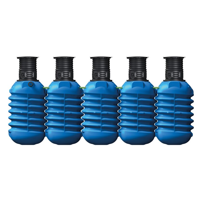 Zisterne Modularis 'Haus-Premium' blau 12.500 l 5 Stück