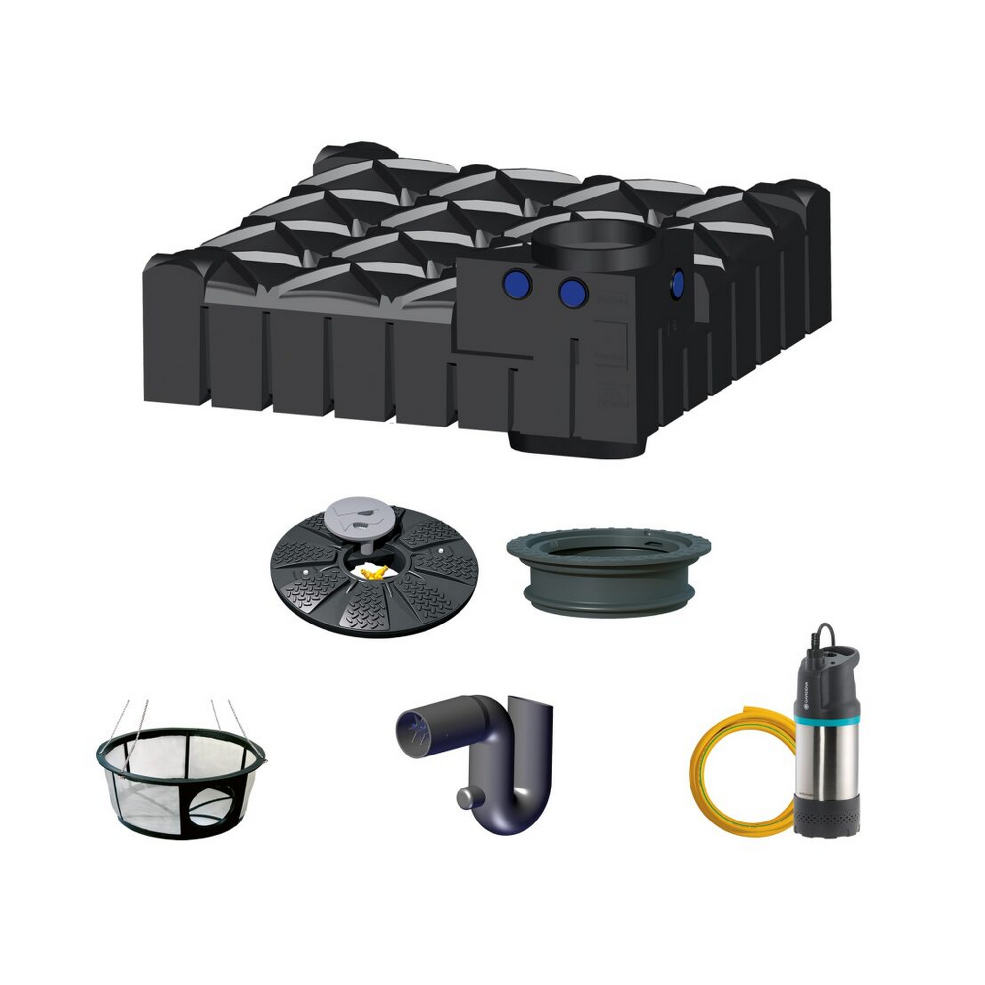 Gartenanlage 'F-Line Basic' 3.000 Liter 240 x 240 x 88 cm