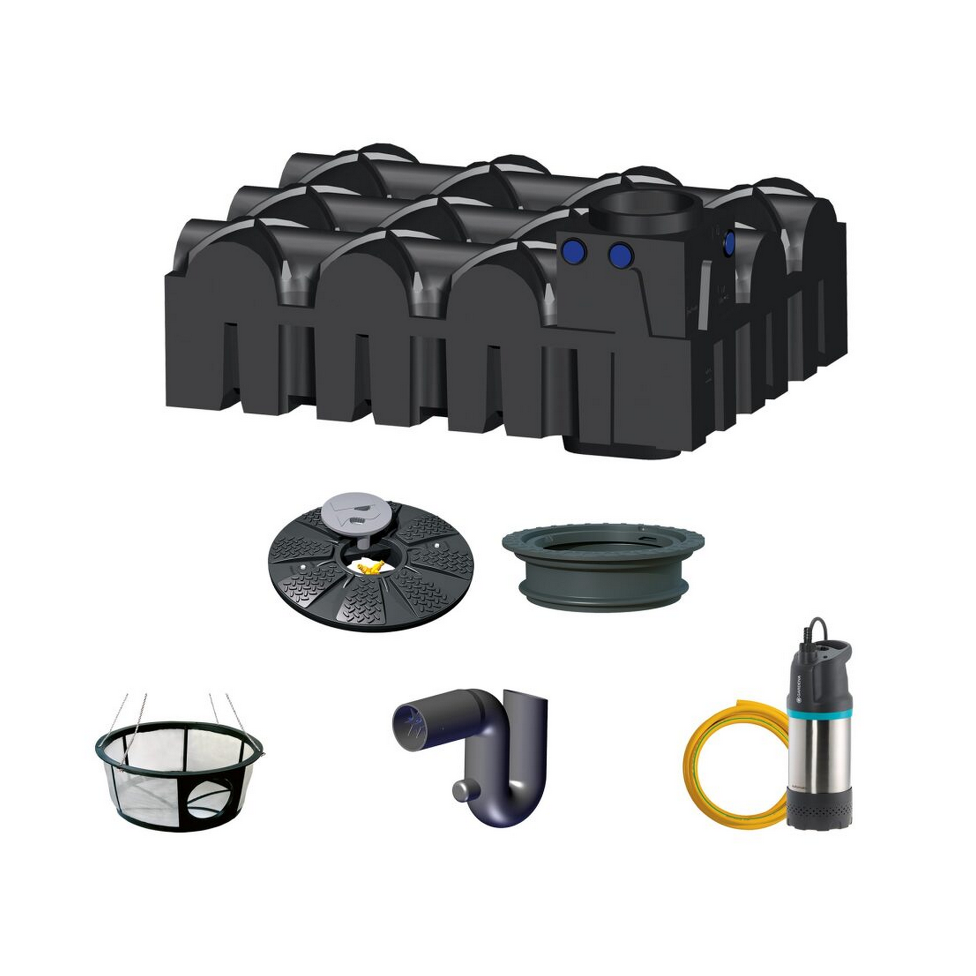 Gartenanlage 'F-Line Basic' 5.000 Liter 296 x 222 x 121,5 cm