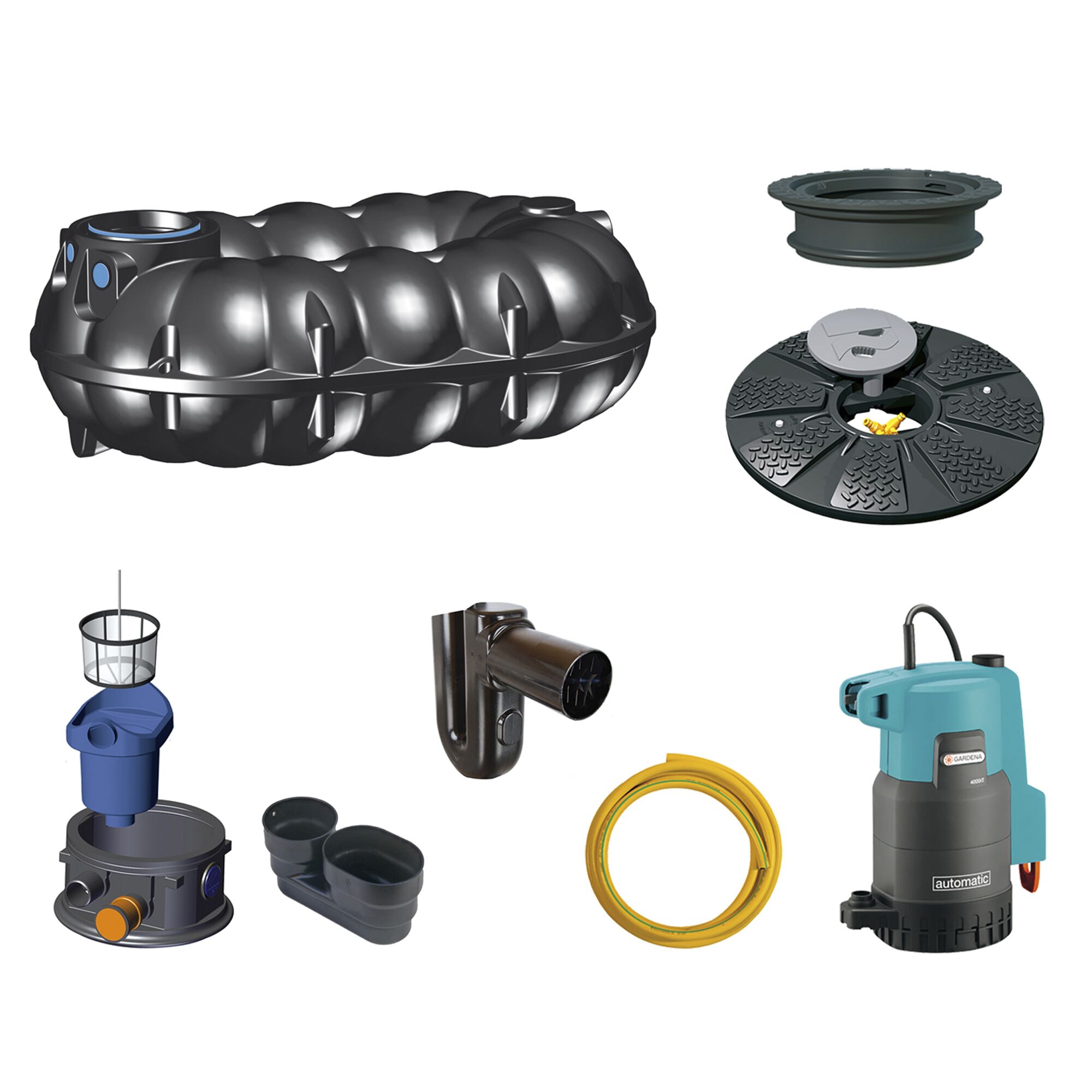 Komponenten der Gartenanlage Eco Typ 5.000