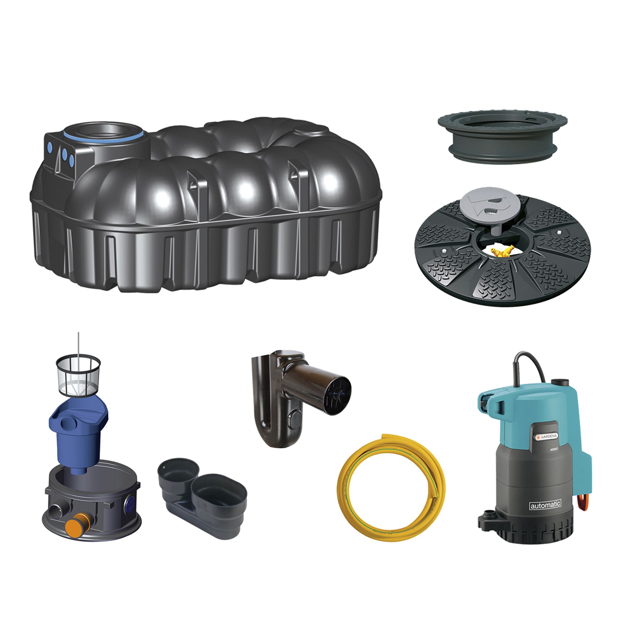 Gartenanlage Eco Typ 7.100 mit Pumpe und Zubehör